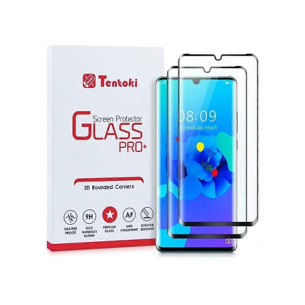 Tempered Glass For Huawei P30 Pro, [2 Pack] [Full Coverage] Hd Glass Screen Protector, [Bubble-Free, 8994439368485