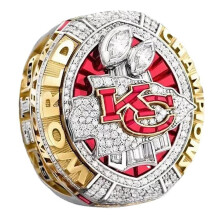 (Size 14) New 2023 Alloy Ring Men Kansas City Chiefs Ring Mahomes Patrick Super Bowl Replica Ring With