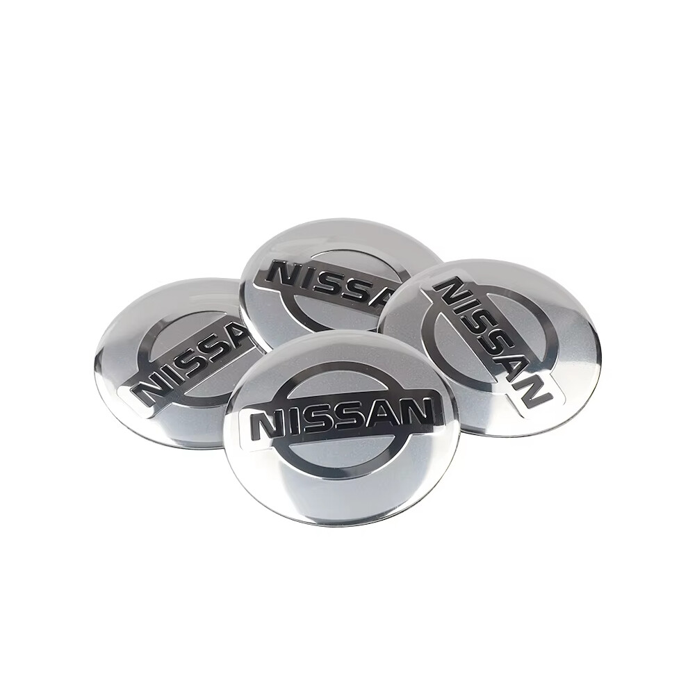 (56mm nissan silverB) 4pcs 56mm Car Wheel Center Cover Sticker Hub Cap For Nissan Nismo Tiida Teana GTR 350Z 370Z 240SX Juke Note Versa Almera X-Trail-image-OPC-PFWJJTZ-NEW