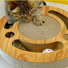 Round Cat Scratcher with Ball Toy
