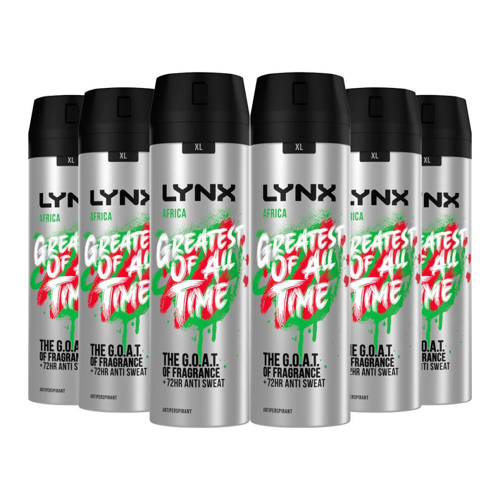 Lynx Africa Anti-Perspirant, 6 x 200ml