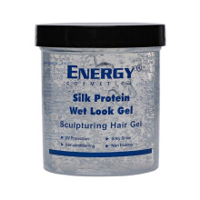 ENERGY COSMETICS Silk Protein Wet Look Hair Styling Gel 453g |Strong Hold, Shine & Frizz Control, Professional Hair Gel for Styling & Smooth Finish