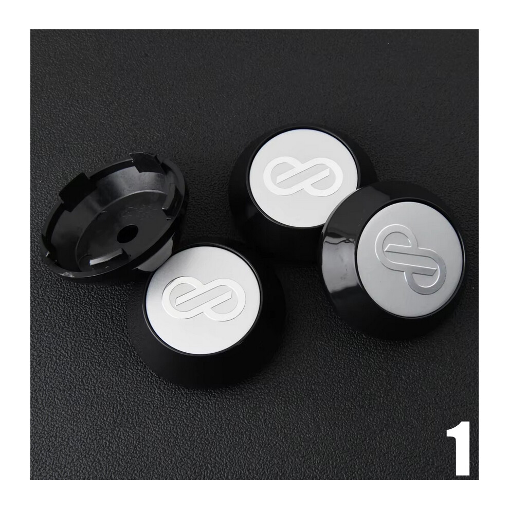 (1) 4Pcs Jdm Enkei Rpf1 Rim Cap 60Mm Clip Sport Wheel Center Cap Enkei 15" Racing Wheel Cover Hub Cap & Black/Silver 6911849557478