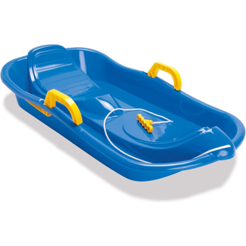 Blue Kids Sledge with Brakes by Dantoy 79cm Toboggan with Rope Handle on OnBuy