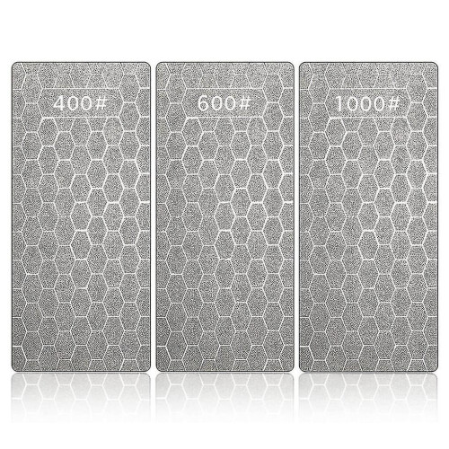 3pcs Diamond Sharpening Stone Set Diamond Plate Sharpening Stone Professional Bench Stone(400 , 600