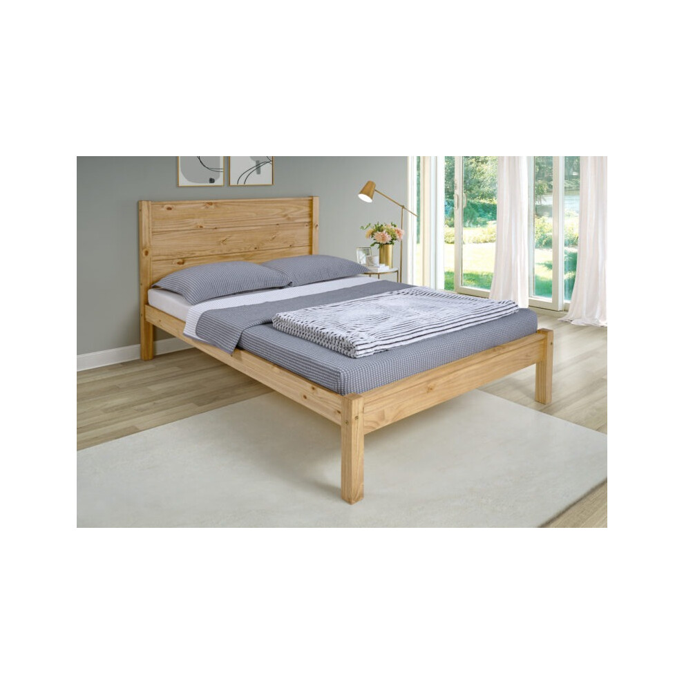 (5ft Kingsize) Waxed Pine Wooden Bed Frame, Barton 3ft, 4ft6, 5ft