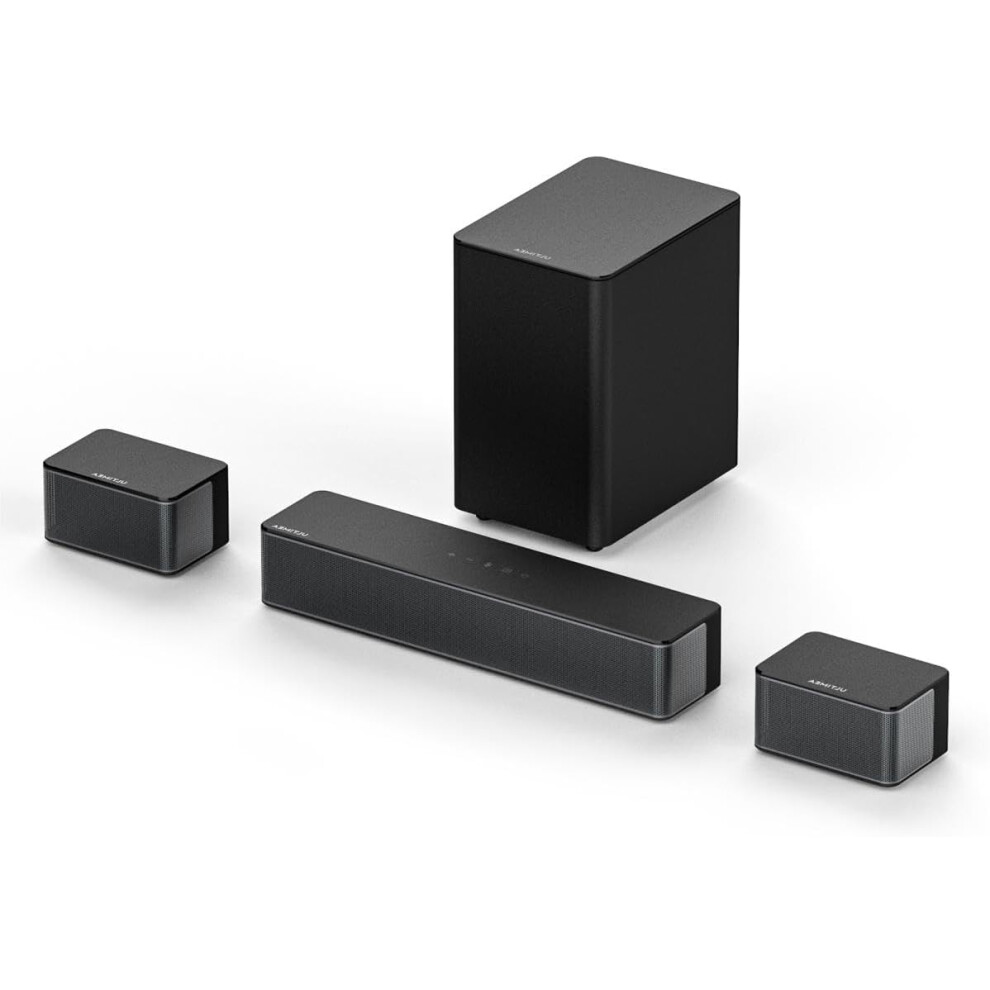 Ultimea 5.1 Surround Sound System, Sound Bar For Tv, 3D Soundbar Home Theatre System With Adjustable Wireless Subwoofer And Rear Speakers 8000000004505