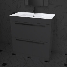 Nes Home 800mm Modern White Slim Ceramic Inset Basin