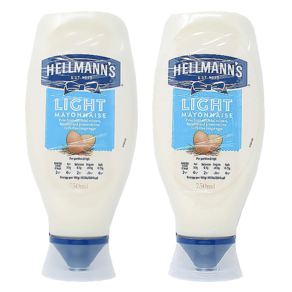 Phoenix Hellmann's Squeezy Mayonnaise, 2 X 750Ml Light