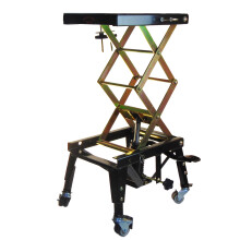 Professional Hydraulic Scissor Motorbike Lift 300lb With Wheels