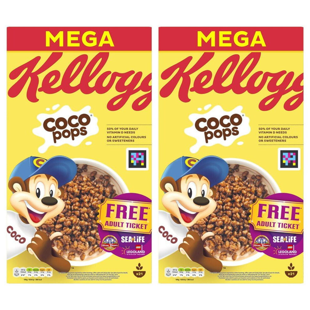 Kelloggs Kellogg's Coco Pops, 2 X 650G Brown