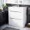 NES Home 800 mm Cloakroom White Basin 2 Drawer Vanity Cabinet 1