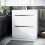 NES Home 800 mm Cloakroom White Basin 2 Drawer Vanity Cabinet 2