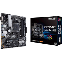 ASUS PRIME B450M-A II, AMD AM4, MATX, 128GB DDR4, 4DIMM, HDMI, DVI, D-SUB, PCIE