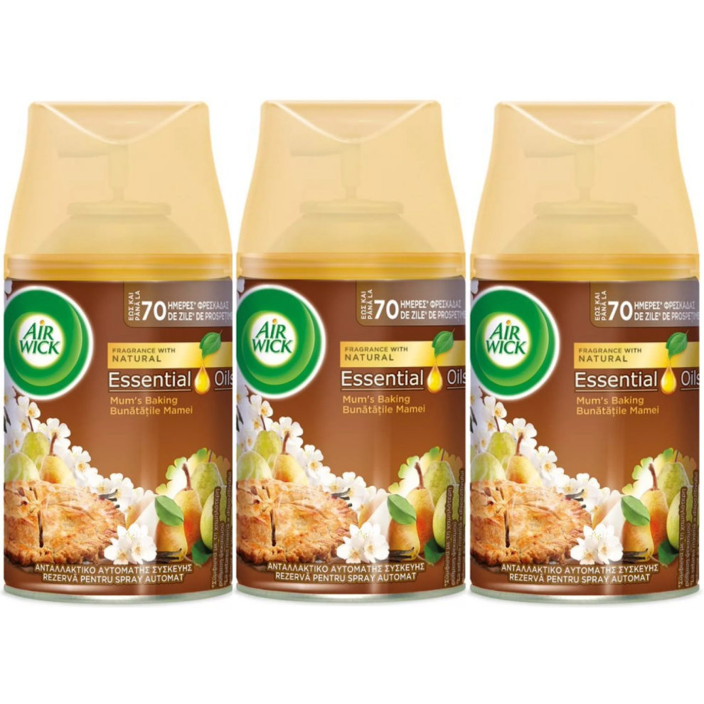 3 x Air Wick Freshmatic Automatic Spray Refill 250ml - Mom's Baking