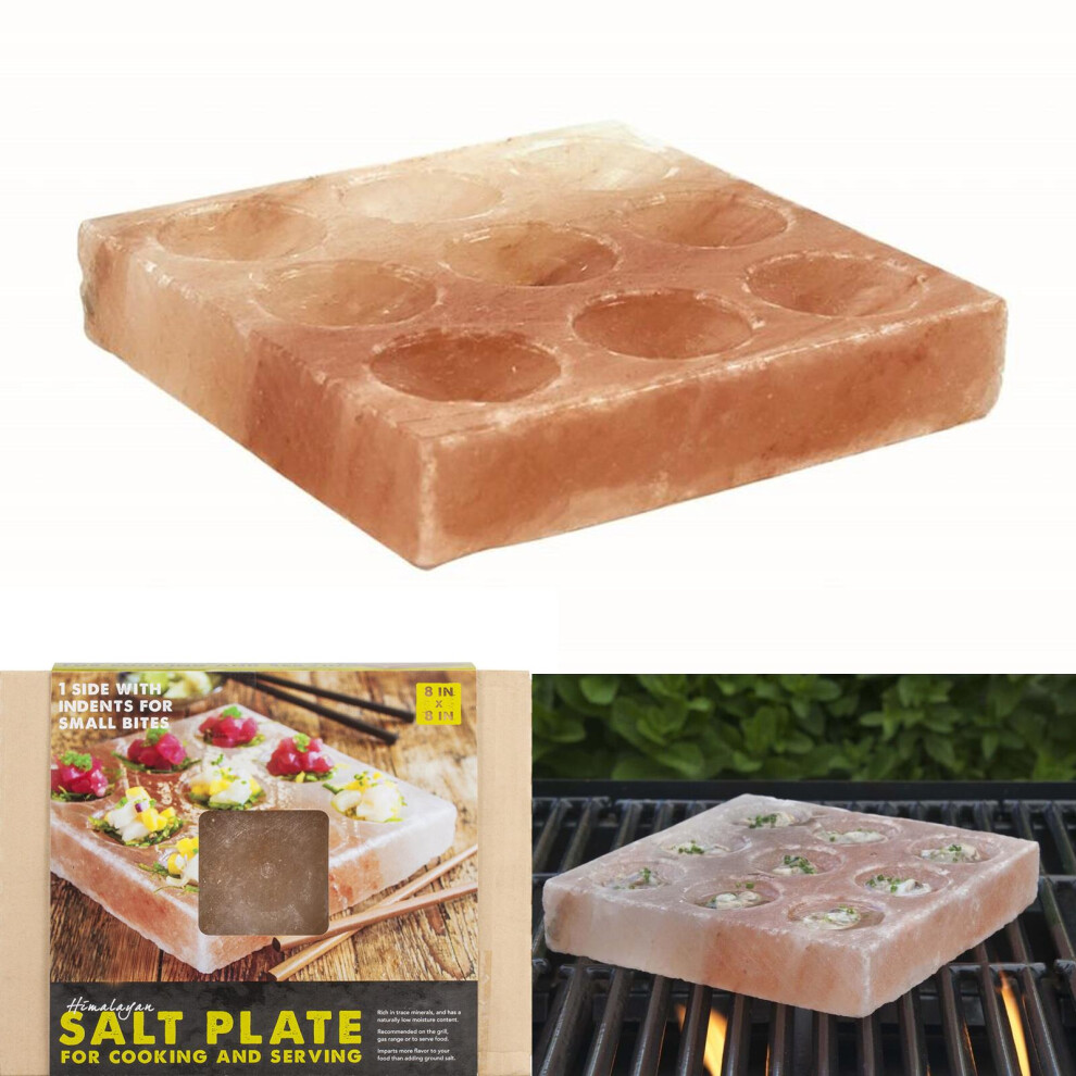 Himalayan Salt Rich in Trace Minerals Plate Serving Block Salt