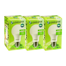 (3 Pack) Lowenergie LED Light Bulb 10w Edison Screw E27 Day White 6000K A60 GLS A+ Energy Saving Lamp