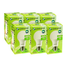 (6 pack) Lowenergie LED Light Bulb 10w Edison Screw E27 Day White 6000K A60 GLS A+ Energy Saving Lamp