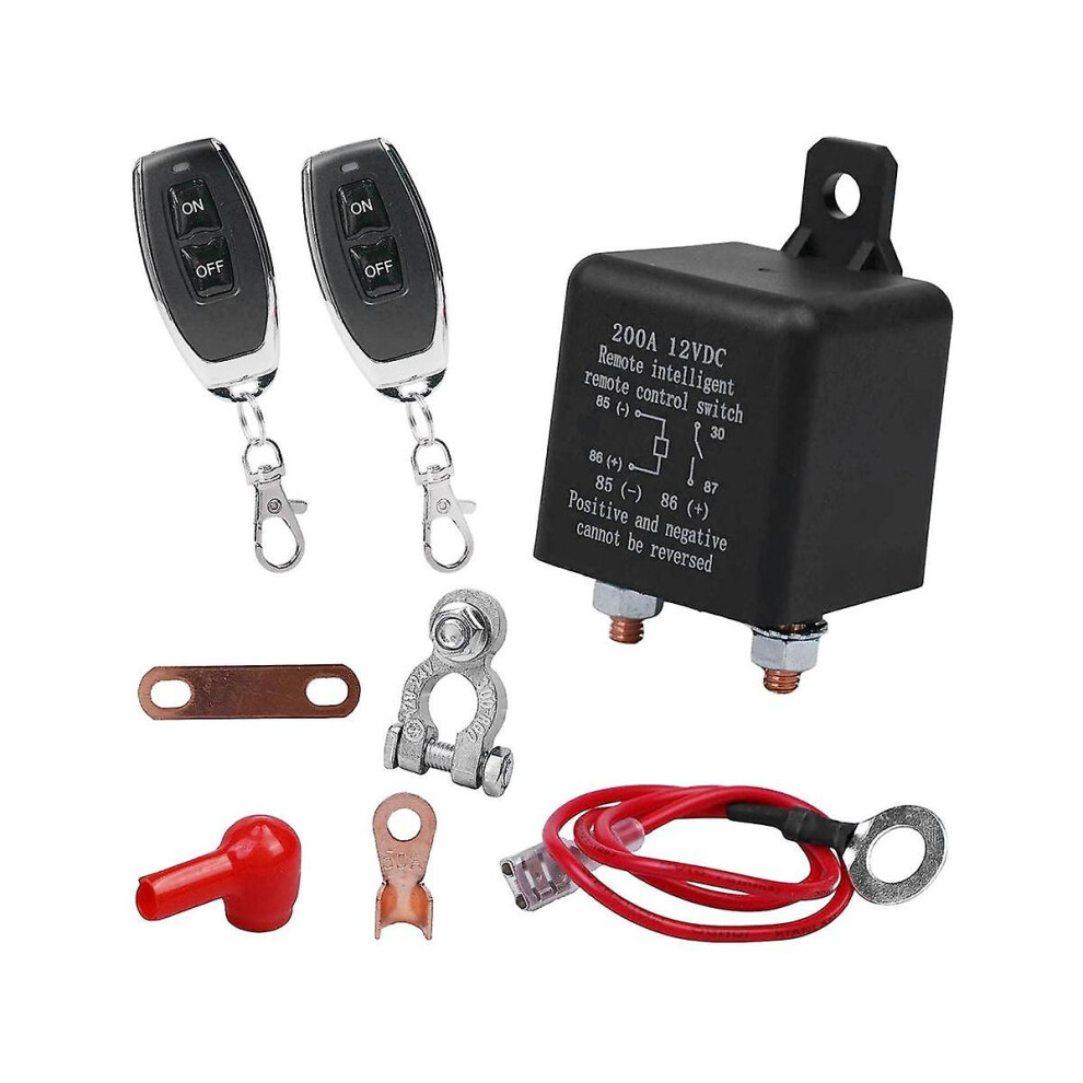 Remote Battery Disconnect Switch, Wireless Remote Control Battery Disconnect Switch, 12V 200A Dual Remote Control Switch 8994439412881