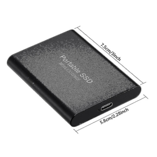 Hard Disk, 2tb Portable External Hard Disk, Waterproof And Shockproof (black) Free 2