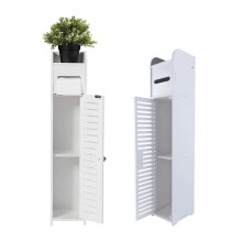 MantraRaj PVC Bathroom Shelf Cabinet Cupboard 3 Tier Bedroom Storage Unit Toilet Roll Paper Cabinet Free Standing