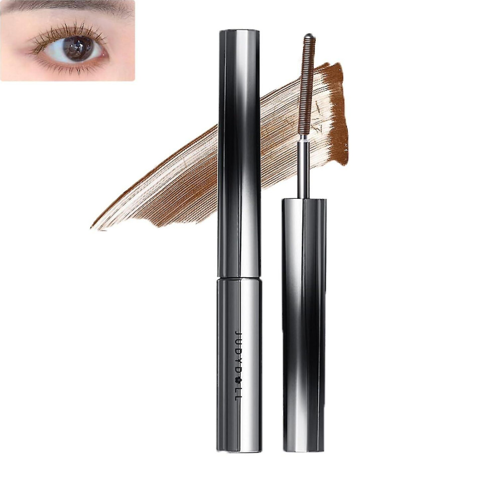 Brown (Brown) Mascara, Curling Iron Strong Mascara, 3D Curling Eyelash Iron Strong Mascara,Waterproof, Long Lasting 3D Curling Eyelash Iron Mascara