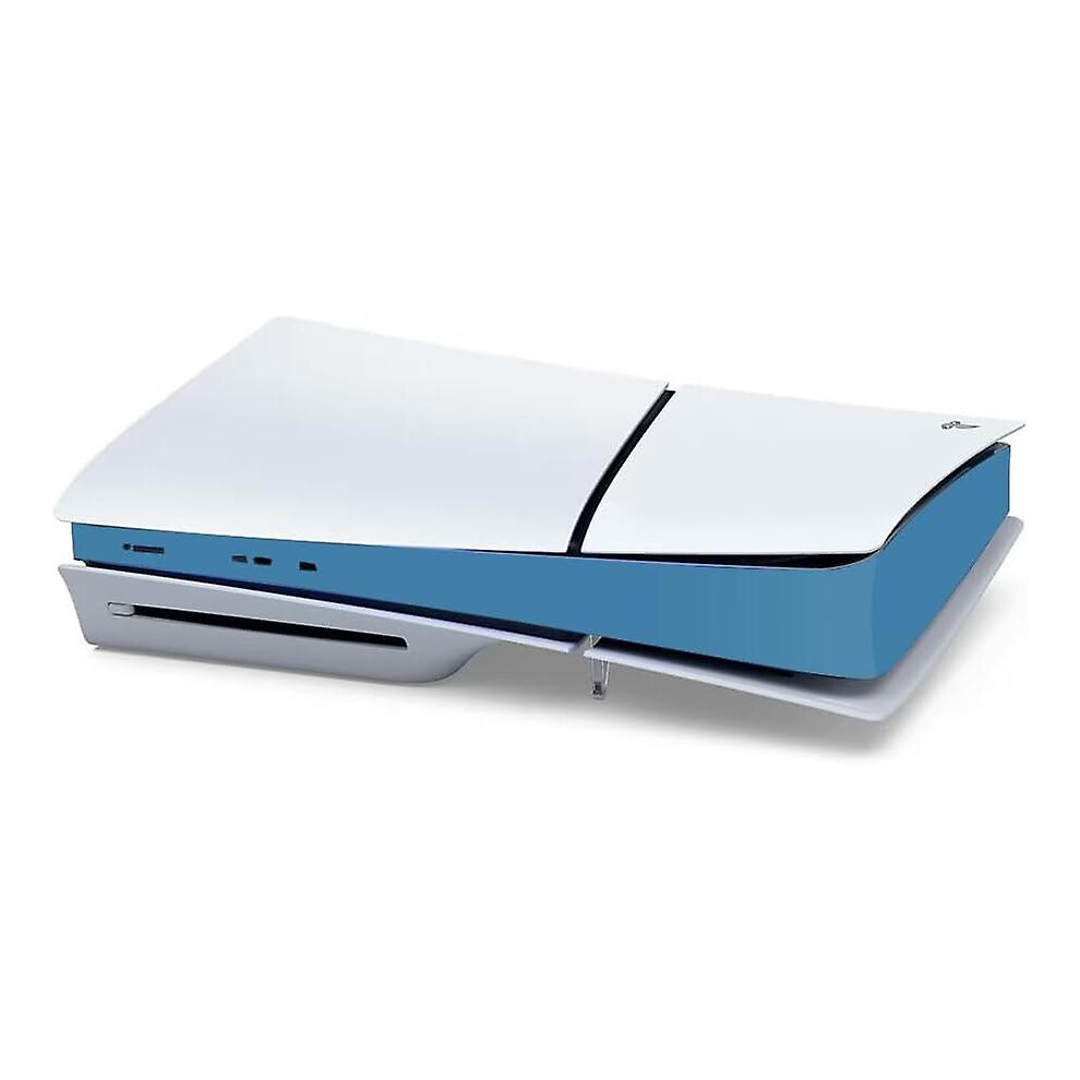 (Blue) Ps5 Slim Console Middle Skin, Anti-scratch Vinyl Protection Middle Strip Skin Compatible With Playstation 5 Slim Disc/digital Edition