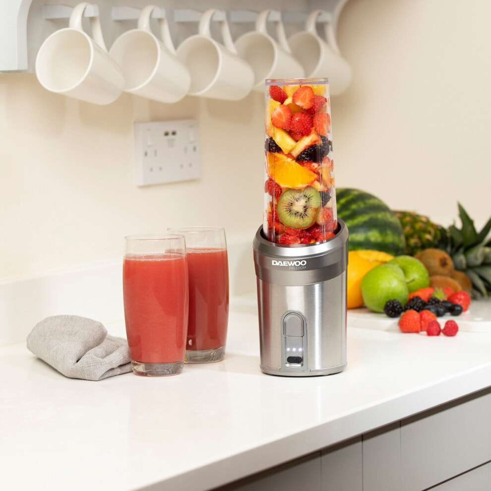 Daewoo 200W Pro Bullet One Touch Cordless Blender Stainless Steel Blade 750ml