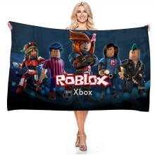 (70x140CM, 3) Roblox Towel Adult Children's Beach Towel Bath Towel Superfine Fiber Towels Bathroom 3d Digital Printing Rectangular Beach Towel