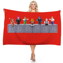(70x140CM, 12) Roblox Towel Adult Children's Beach Towel Bath Towel Superfine Fiber Towels Bathroom 3d Digital Printing Rectangular Beach Towel