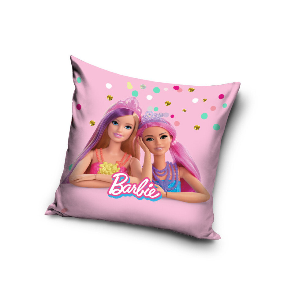 Barbie Doll Princess Cushion Cover/Pillowcase 40 x 40 cm Soft Velour