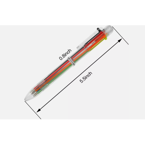 6-in-1 Retractable Ballpoint Pens Multicolor Pens for Office School