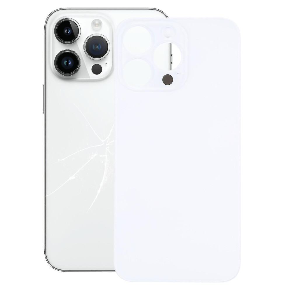 (Silver) Easy Replacement Glass Back Battery Cover For Iphone 14 Pro Silver 8994439321466