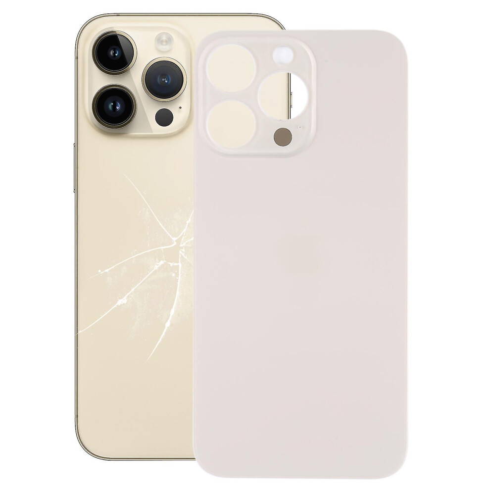 (Gold) Easy Replacement Glass Back Battery Cover For Iphone 14 Pro Gold 8994439321473