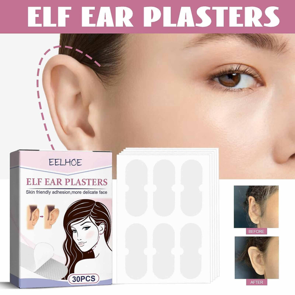 Ear Correction, Cosmetic Ear Corrector, Solution For Protruding Ears, Ear Stickers For Large Ears, 30silicone Ear Correction Patches, Self-adhesive Ea