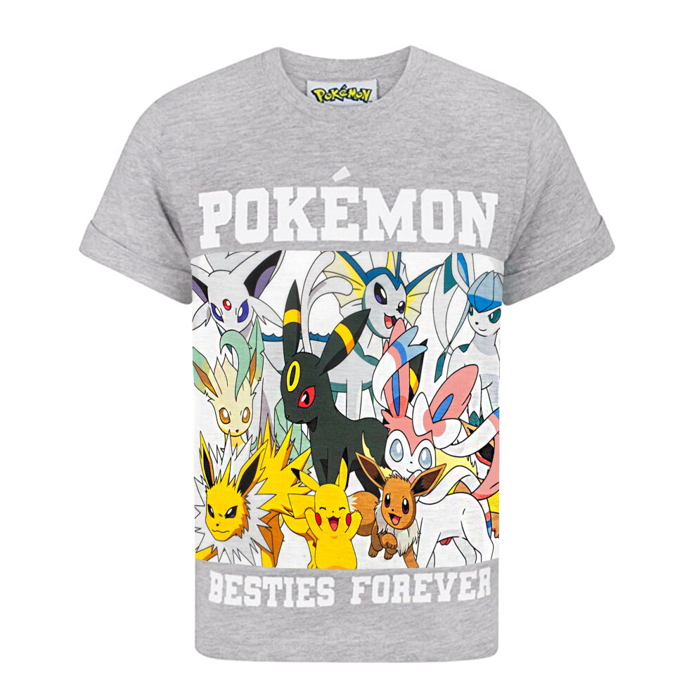 Pokemon Short Sleeved T-Shirt (Boys Grey)