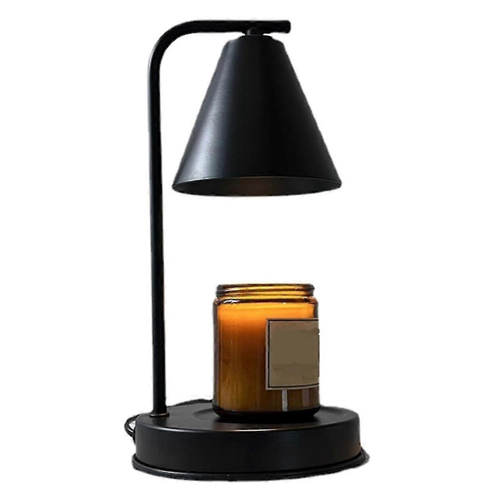 (As show, One size) Candle Warmer Lamp with Timing Dimming Smokeless Wax Lamp Vintage Bedroom Decor Table Lamp No Melting Wax EU Plug