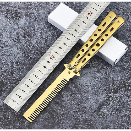(STYLE 4) Colored Titanium Butterfly Practice Comb Training Kn 2