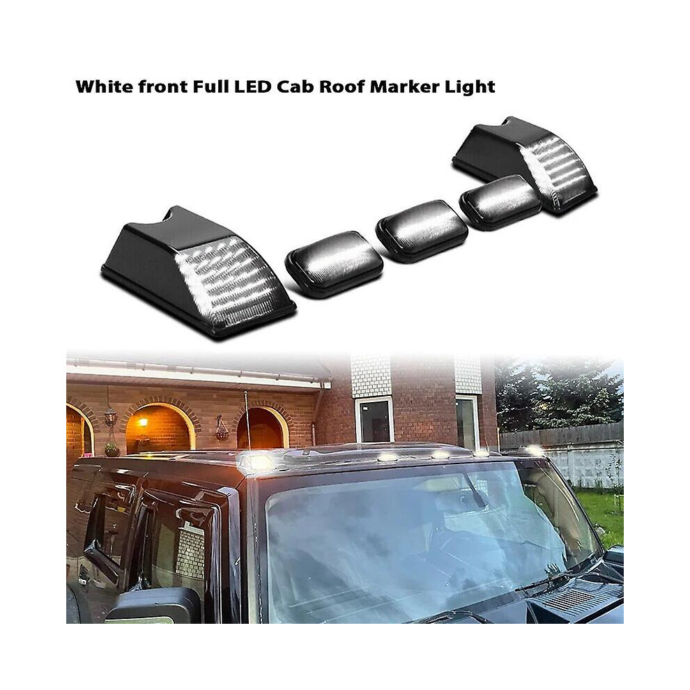 (5Pc Front China) Ijdm / Full Led Cab Roof Marker Light Kit For 2003-2009 Hummer H2 Suv/Sut Top Clearance Marker Lights Lamps 12V White/Amber/Red 8994439359421