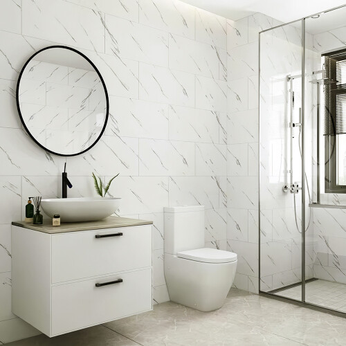 Living And Home (06) 10 Pcs Peel and Stick Marble Wall Tile Blacksplash 2