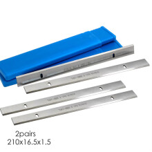 2 Pairs 210mm HSS Thickness Planer Blade 210x16.5x1.5mm Jointer Knife for Scheppach Einhell Erbauer Woodworking Tool Accessories