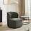 Living And Home Grey Chic Upholstered Swivel Chair 2
