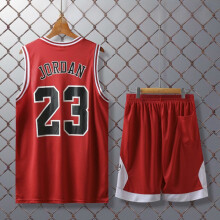 (red, 130(130-140cm)) Quick-drying Breathable Activewear No.23 Jordan Basketball Fans Training Shirt Kits For Kids And Adult
