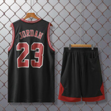 (black, 140(140-150cm)) Quick-drying Breathable Activewear No.23 Jordan Basketball Fans Training Shirt Kits For Kids And Adult