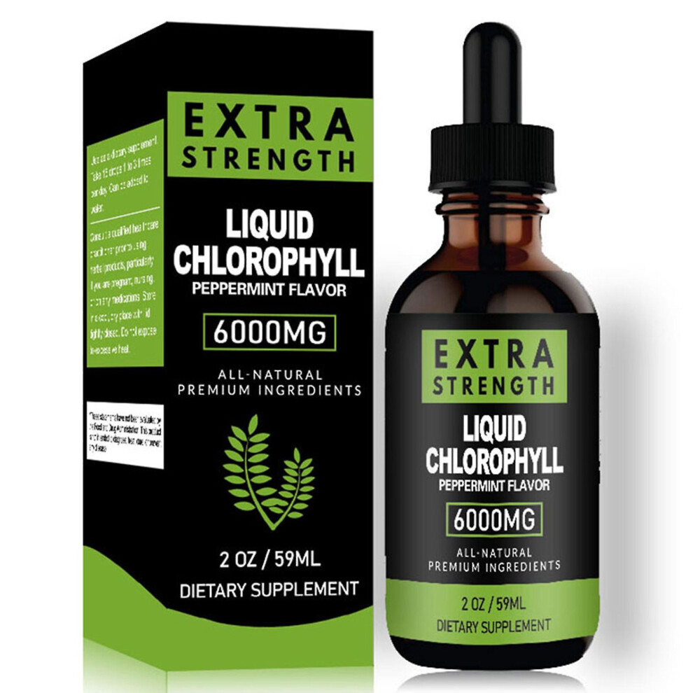 Chlorophyll All-natural Extract Liquid Drops Water Soluble Mint Improve Health