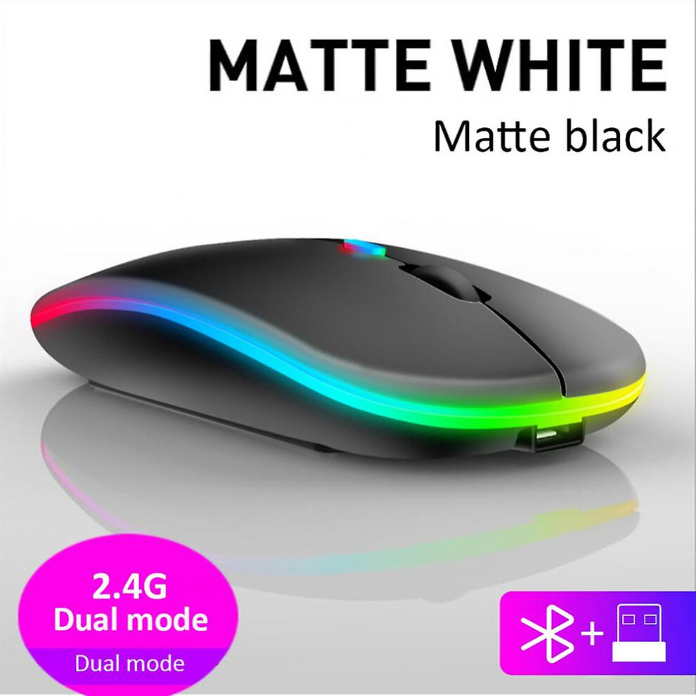 (Black) Silent Wireless Mouse 2.4Ghz Overwatch Mice Mouse Gamer Rgb Mouse Portable Wireless Mouse For Laptop Gaming Mouse Black 8994439435811