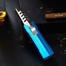 (Blue) Turbo Metal Blue Flame Gas Lighter Spray Gun Kitchen Cooking Smoking Accessories