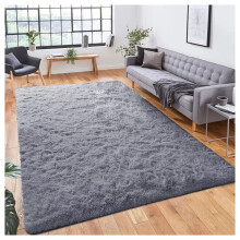 (160cm x 230cm (5ft 4in x 7ft 8in)- Large Rugs For Living Room Bedroom Indoor Outdoor Carpet, Grey) Non Slip Grey Rugs Floor Area Carpet Runner Mat UK