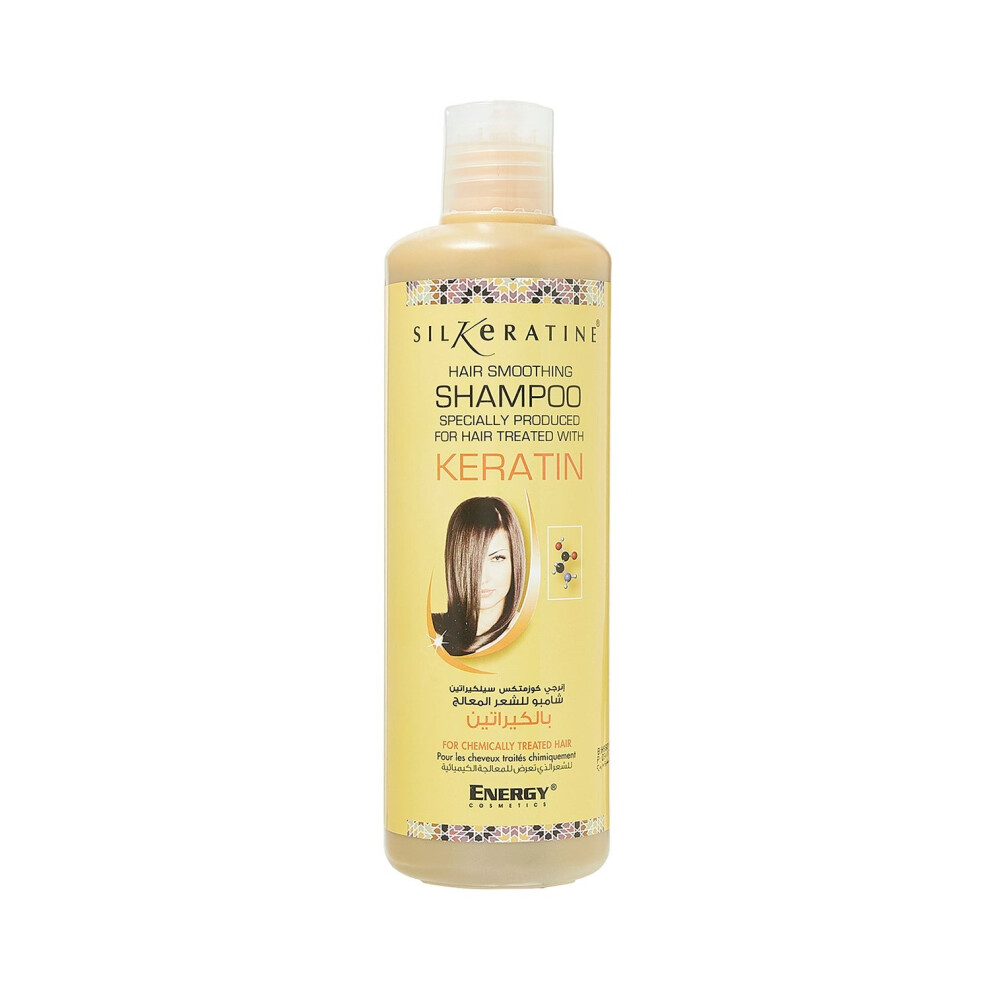 ENERGY COSMETICS Silkeratine Hair Smoothing Shampoo With Keratin 500ml | Frizz Control & Deep Nourishment for Smooth Hair
