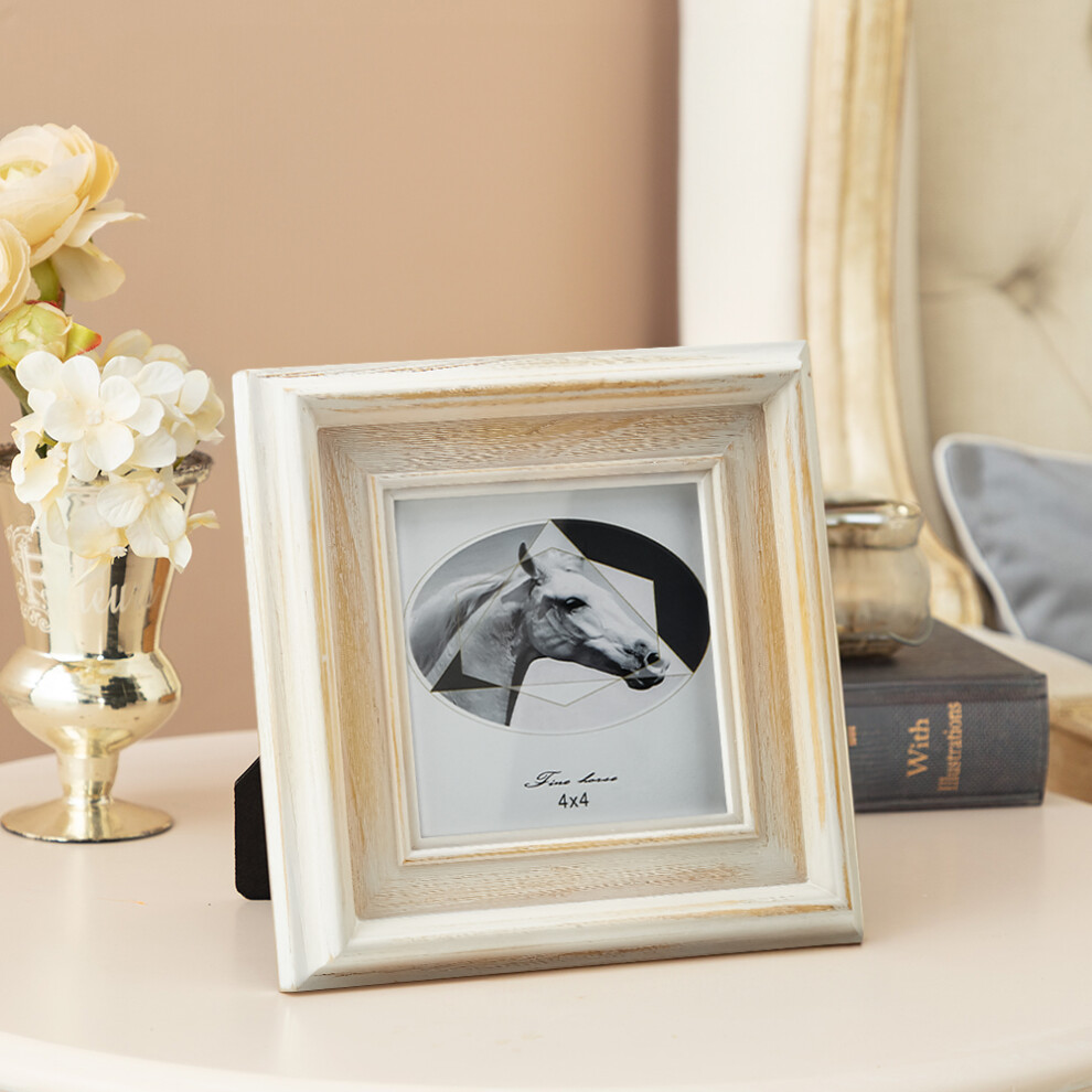 (4x4 Inch) Moderm Solid Wood Photo Frame